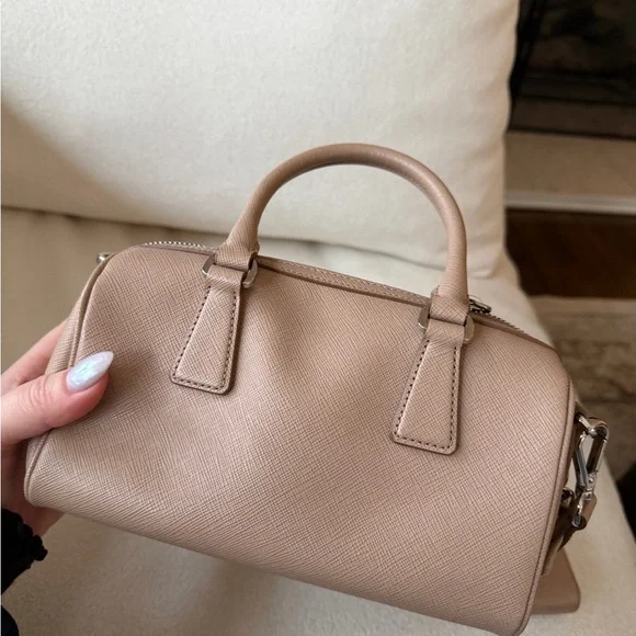 RARE Prada Saffiano leather top-handle bag cameo beige - Picture 3 of 13